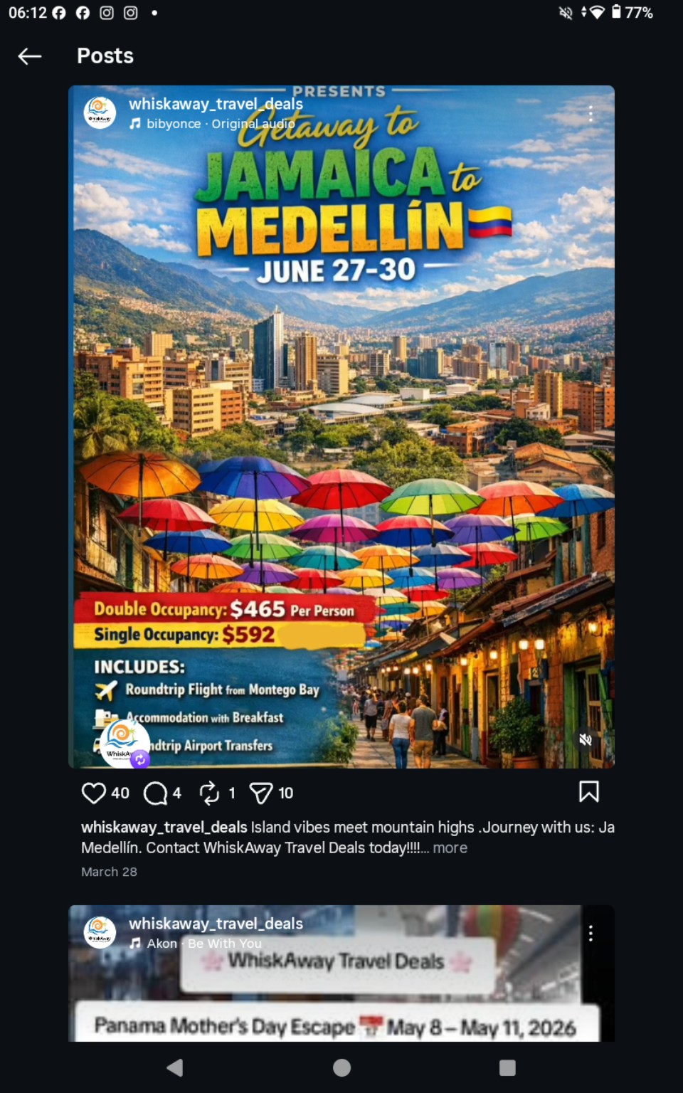 Jamaica to Medellín